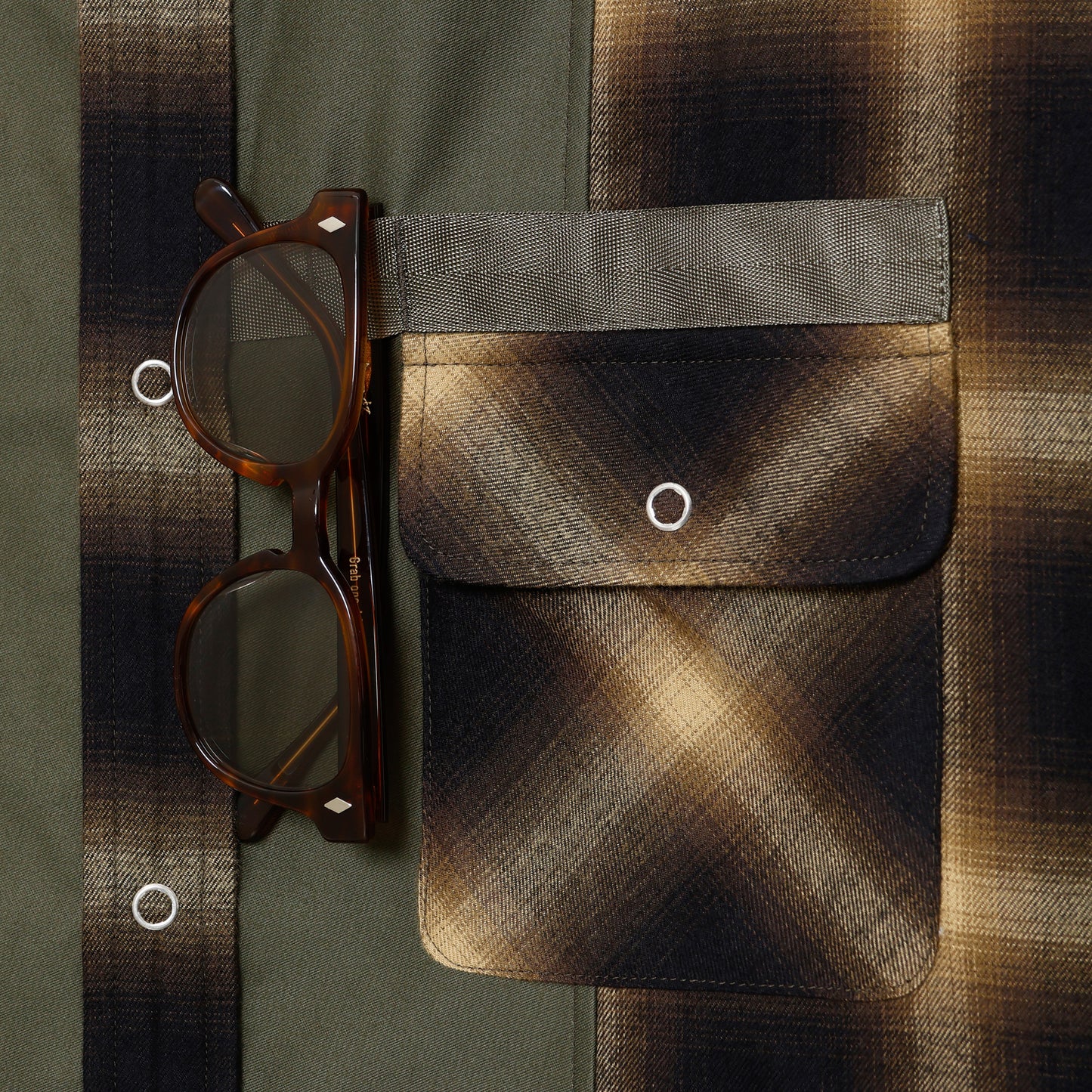 ZAKI-S0001 / ZAKI SHIRT / OLIVE CHECK