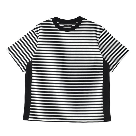 THE-C0004 / STRIPED MELODY TEE / BLACK×WHITE