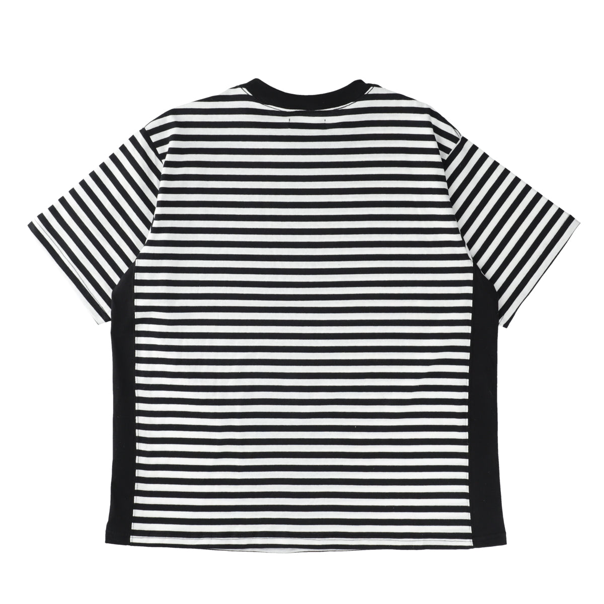 THE-C0004 / STRIPED MELODY TEE / BLACK×WHITE