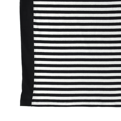 THE-C0004 / STRIPED MELODY TEE / BLACK×WHITE