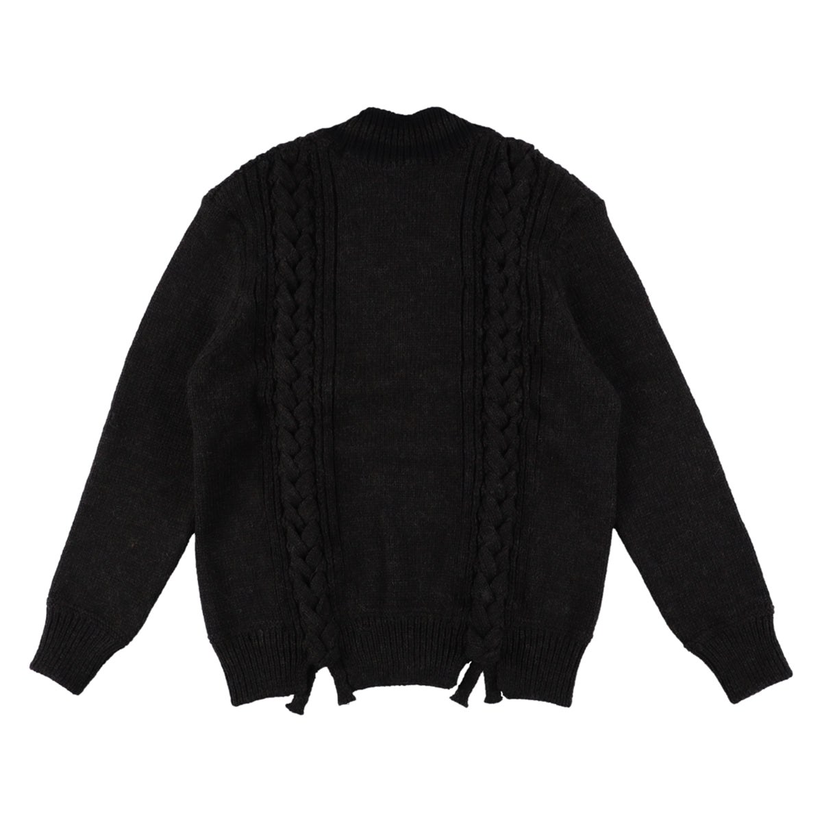 THE-NEK0001 / TENNIS SWEATER / DARK BROWNISH BLACK×BLACK