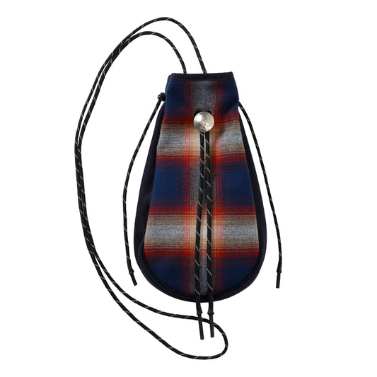 ZAKI-YIA0001 / ZAKI POUCH Handmade by 吉岡衣料店 / RED&NAVY CHECK