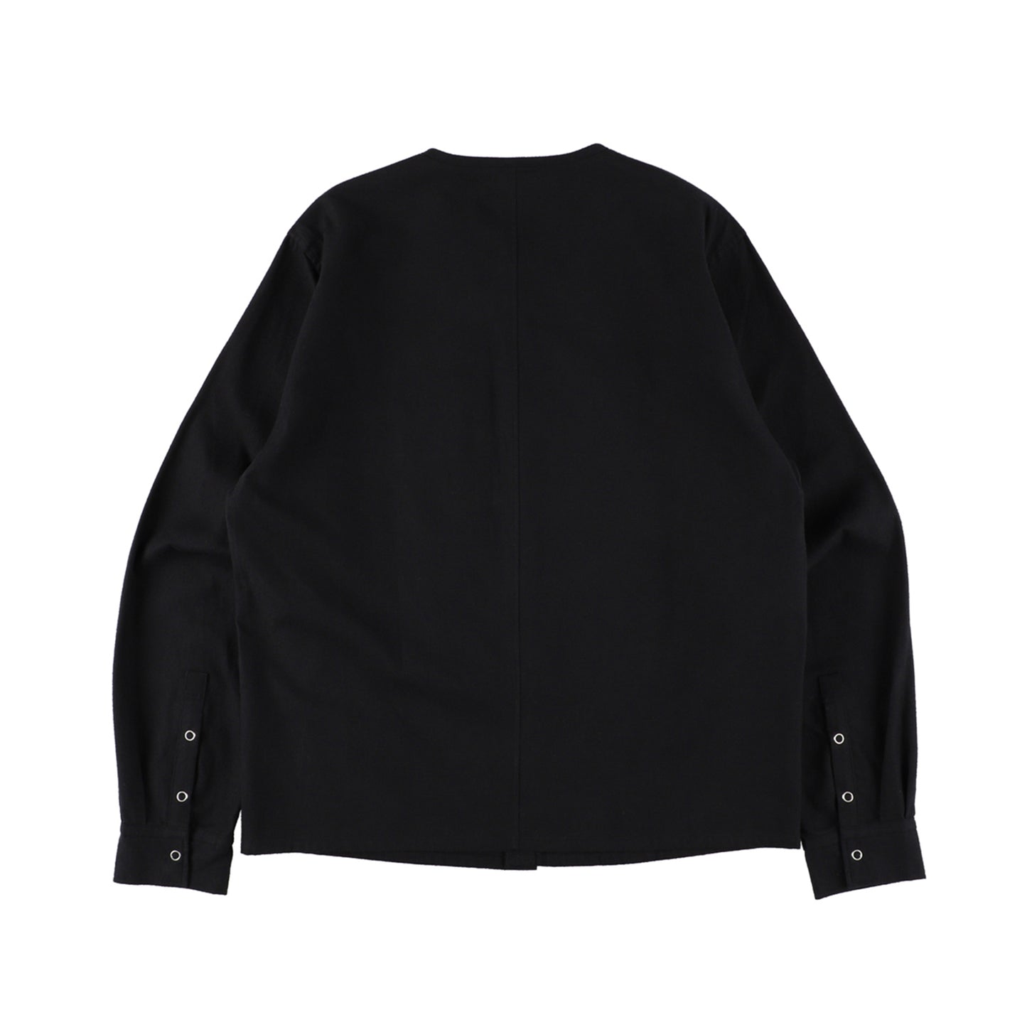 THE-S0003 / SNAP CARDIGAN SHIRT / BLACK