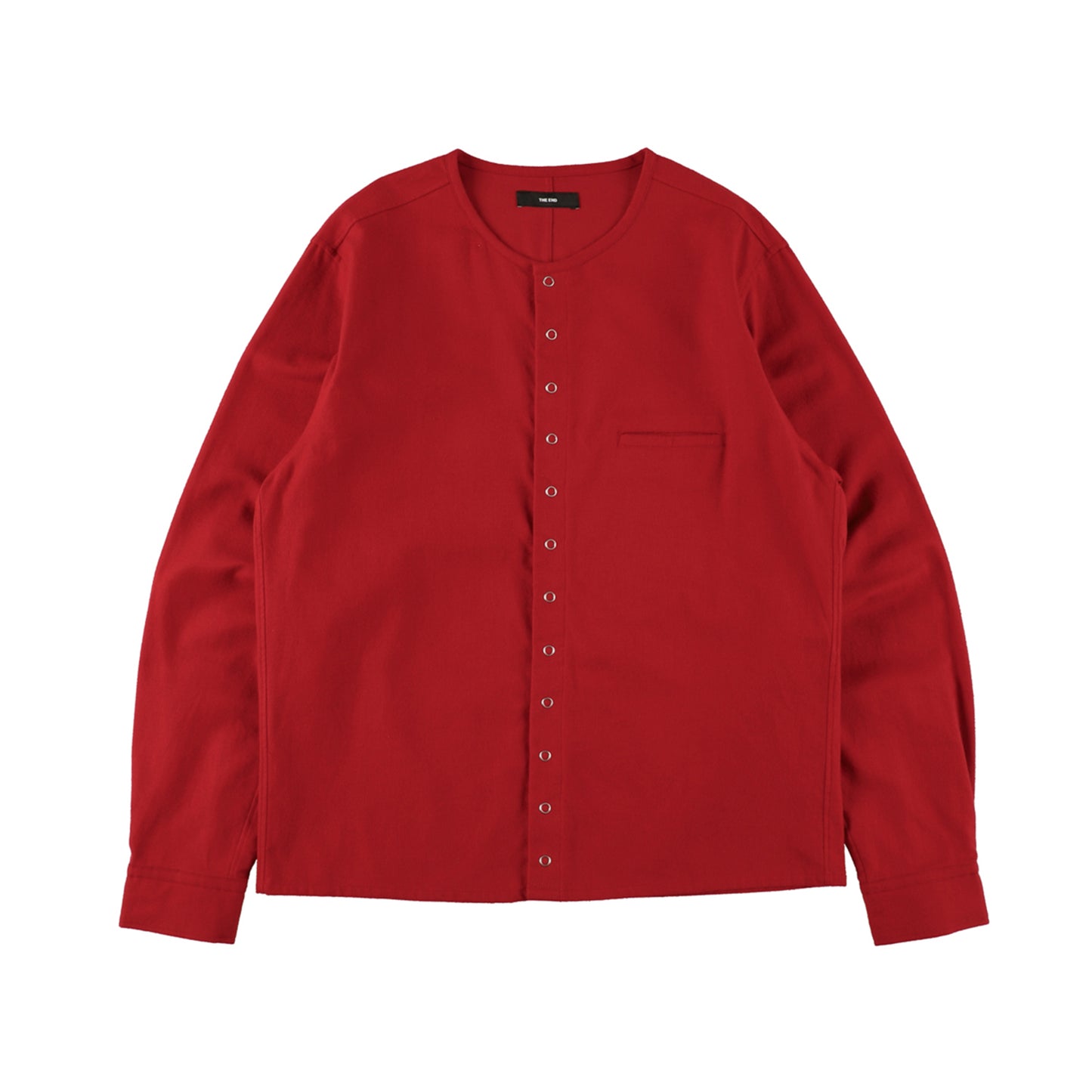 THE-S0003 / SNAP CARDIGAN SHIRT / RED