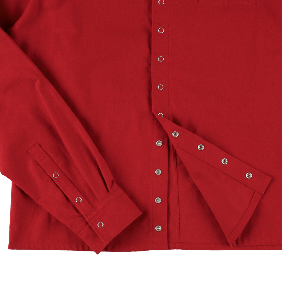 THE-S0003 / SNAP CARDIGAN SHIRT / RED