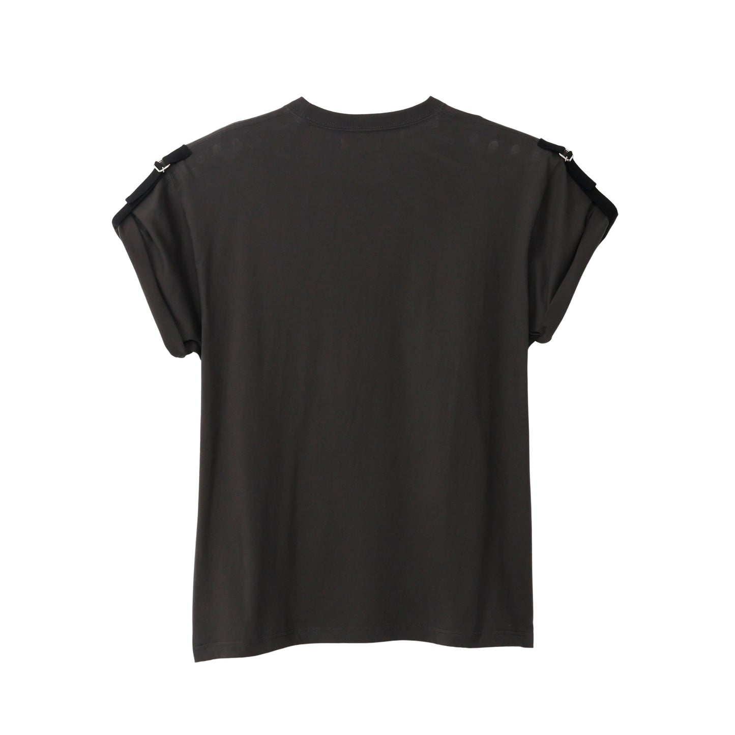 THE-T0015 / DOMUJI TEE  (ROLL UP MY SLEEVES ) / CHARCOAL